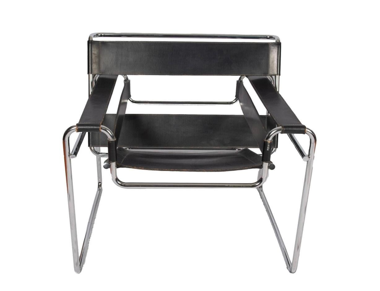 Mid-Century Modern Paire de fauteuils vintage de style Wassily en vente