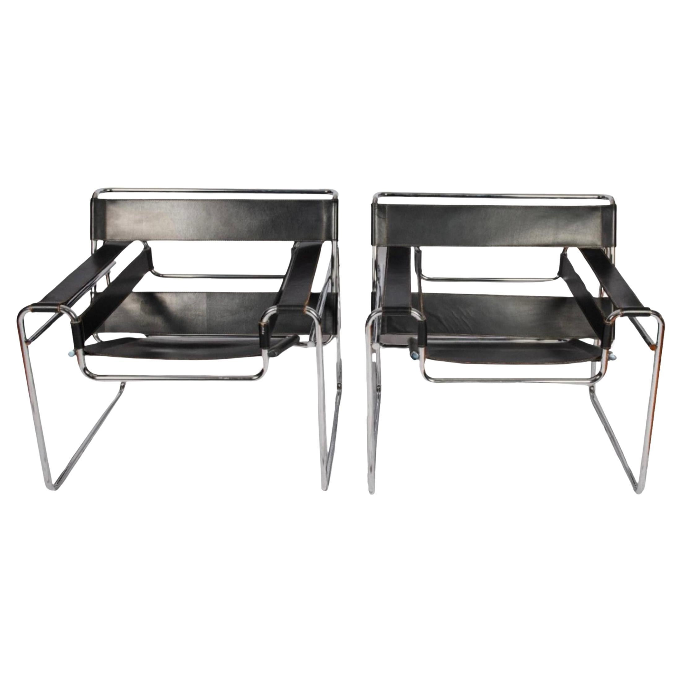 Coppia di poltrone vintage in stile Wassily