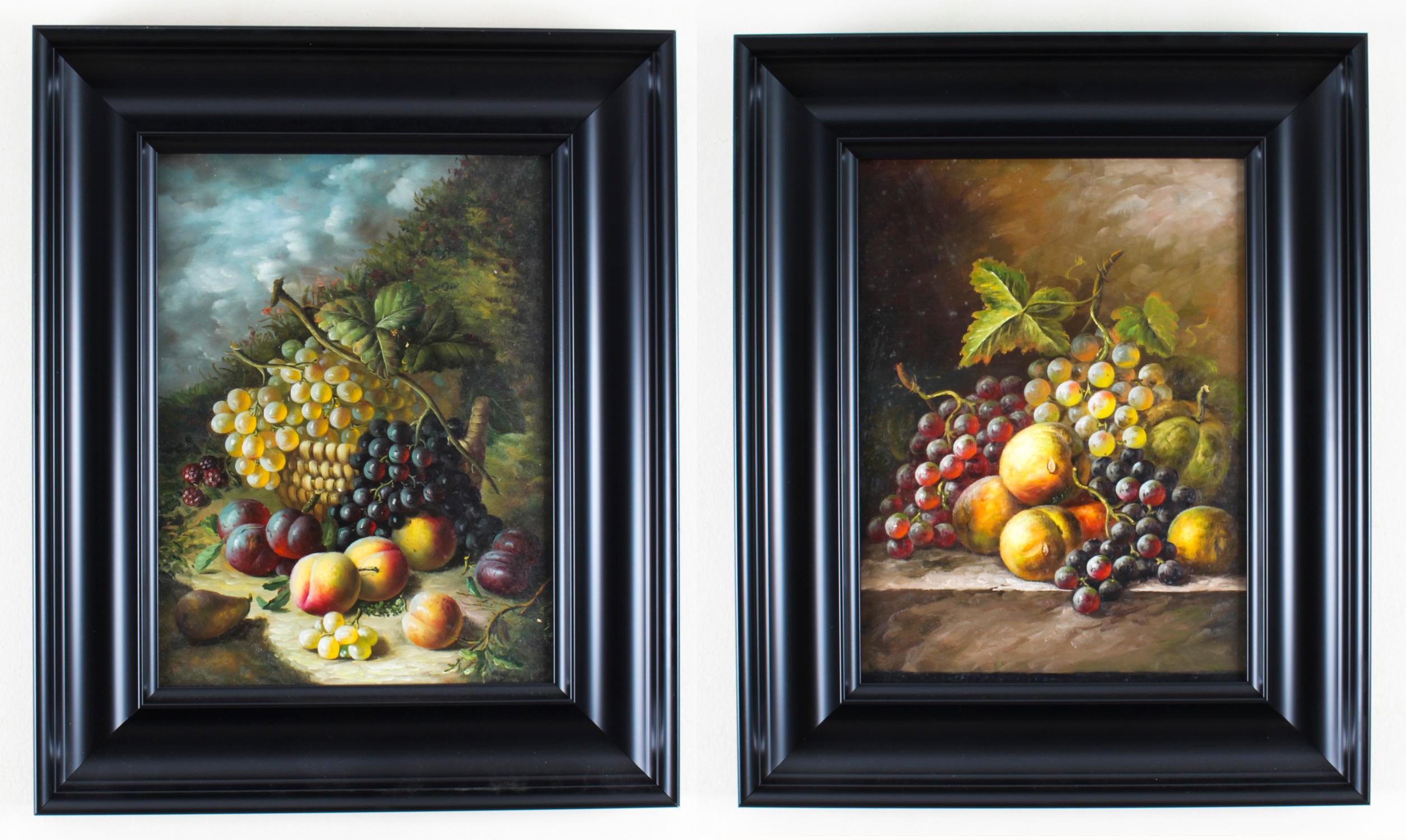 Vintage Pair Oil Paintings in the Manner of Oliver Clare, 20th Century 6