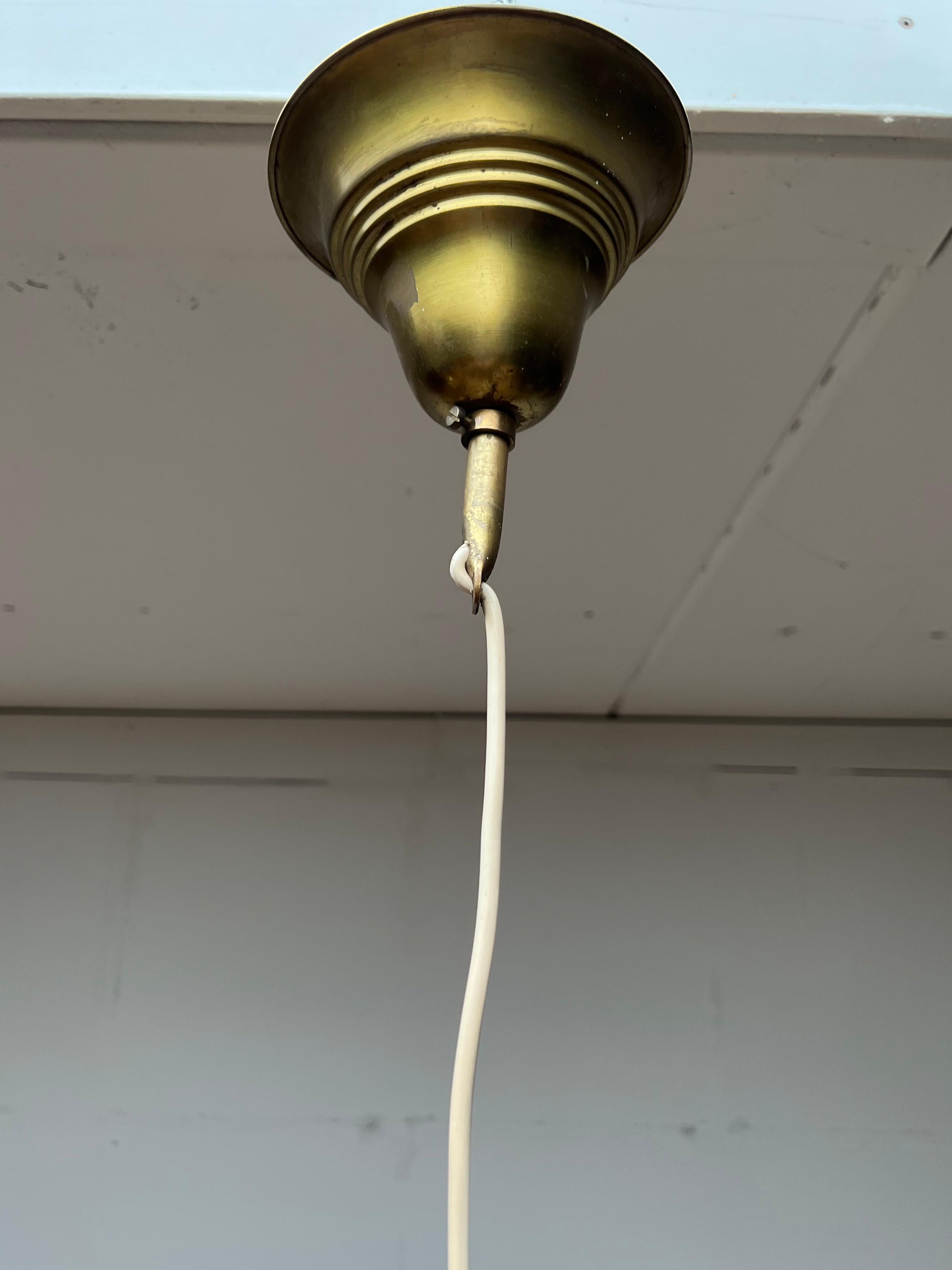 Vintage Pair Original Mid-Century Brass Pendant Lights by Alvar Aalto, 1950s 2