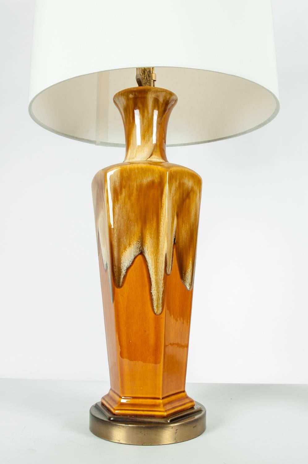Vintage Pair of Porcelain Table Lamps 1