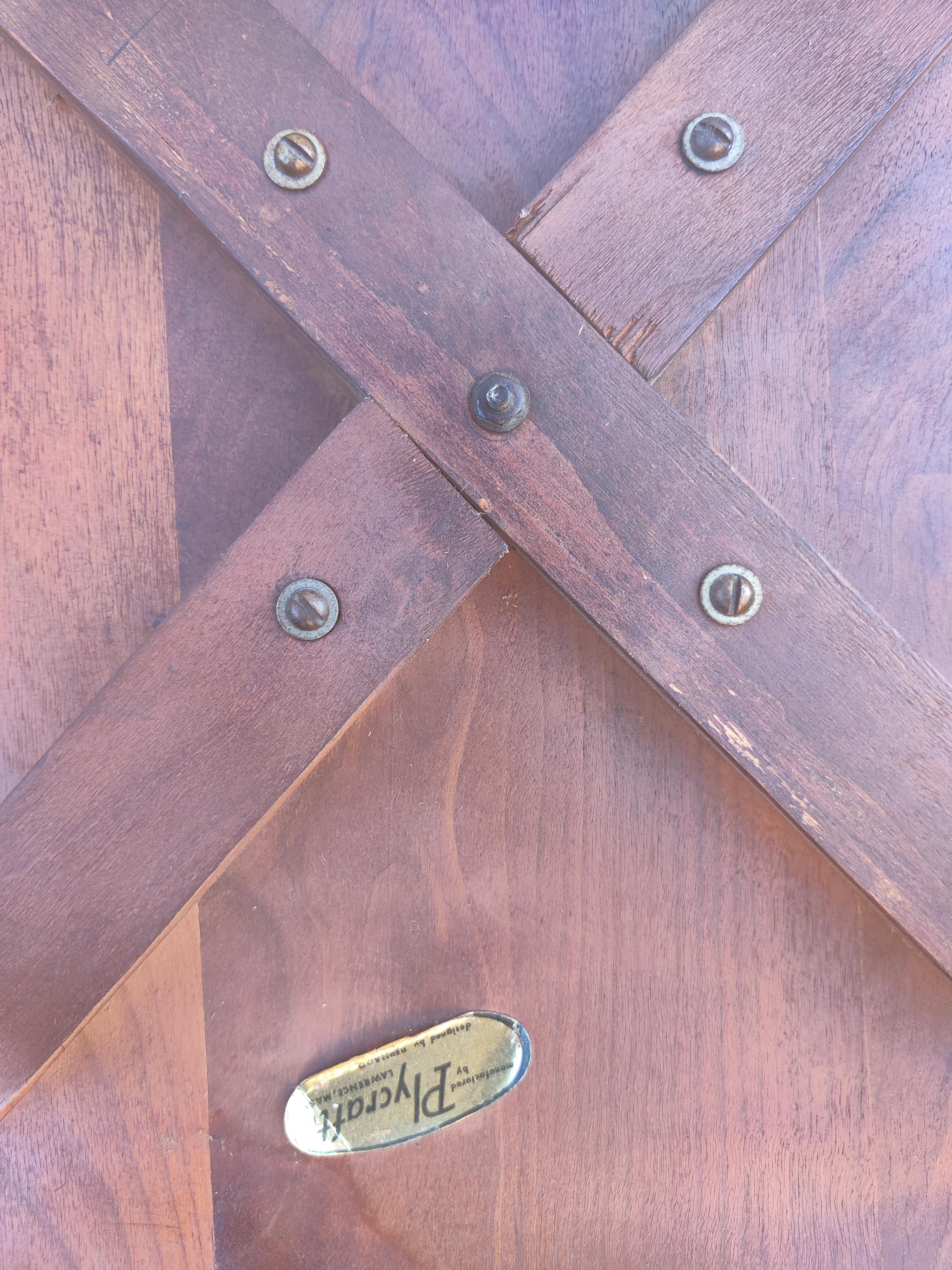Vintage Pair Pretzel Walnut-Plywood Armchairs Norman Cherner Plycraft, Restored 10