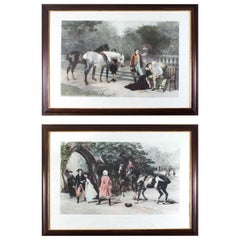 Vintage Pair Prints "Forgiven" and "Too Late" H Hardy
