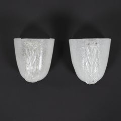 Vintage Pair Pulegoso Murano Glass Sconces