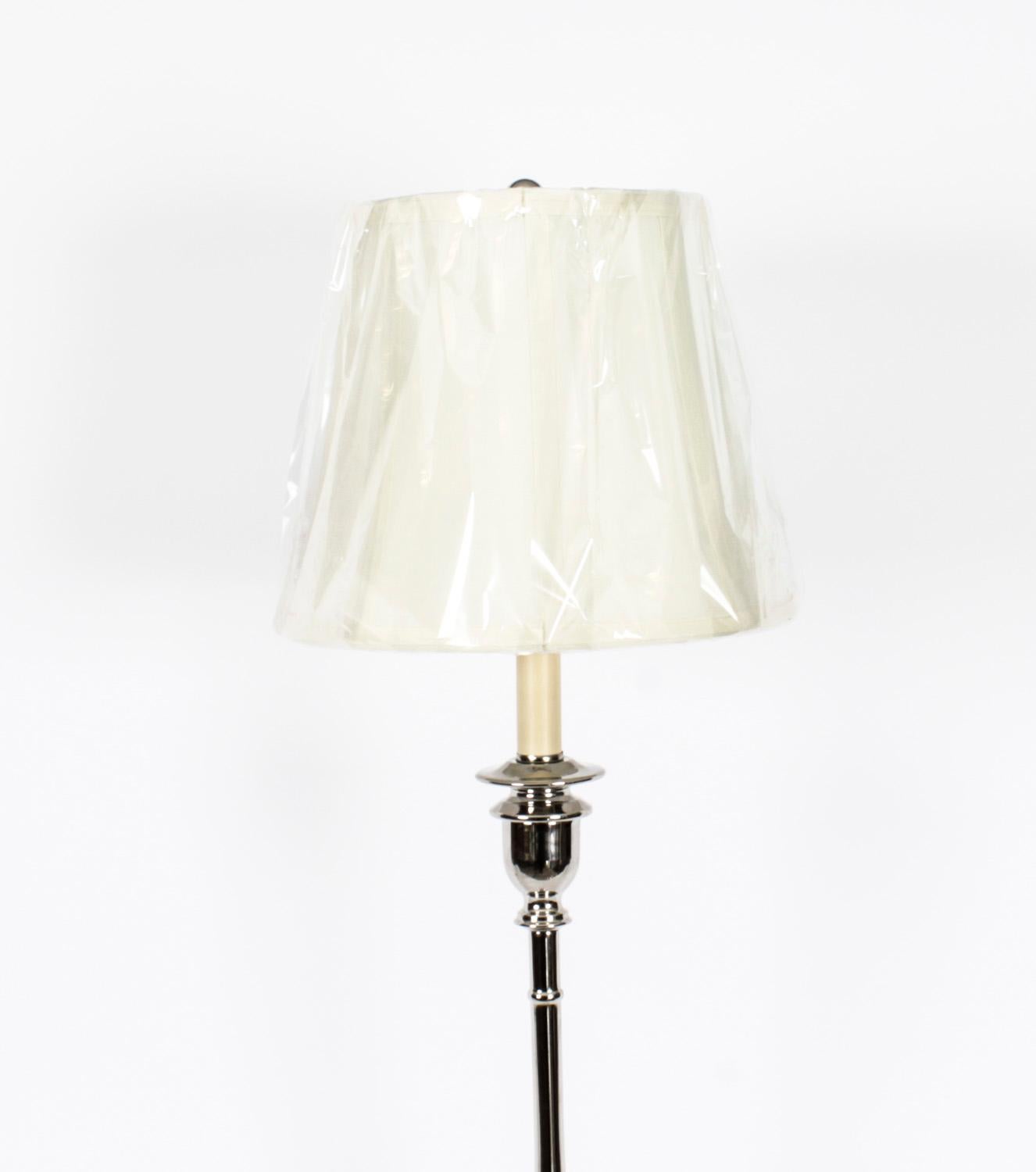 Paire de lampes de bureau vintage Ralph Lauren chromées, fin du XXe siècle Bon état - En vente à London, GB