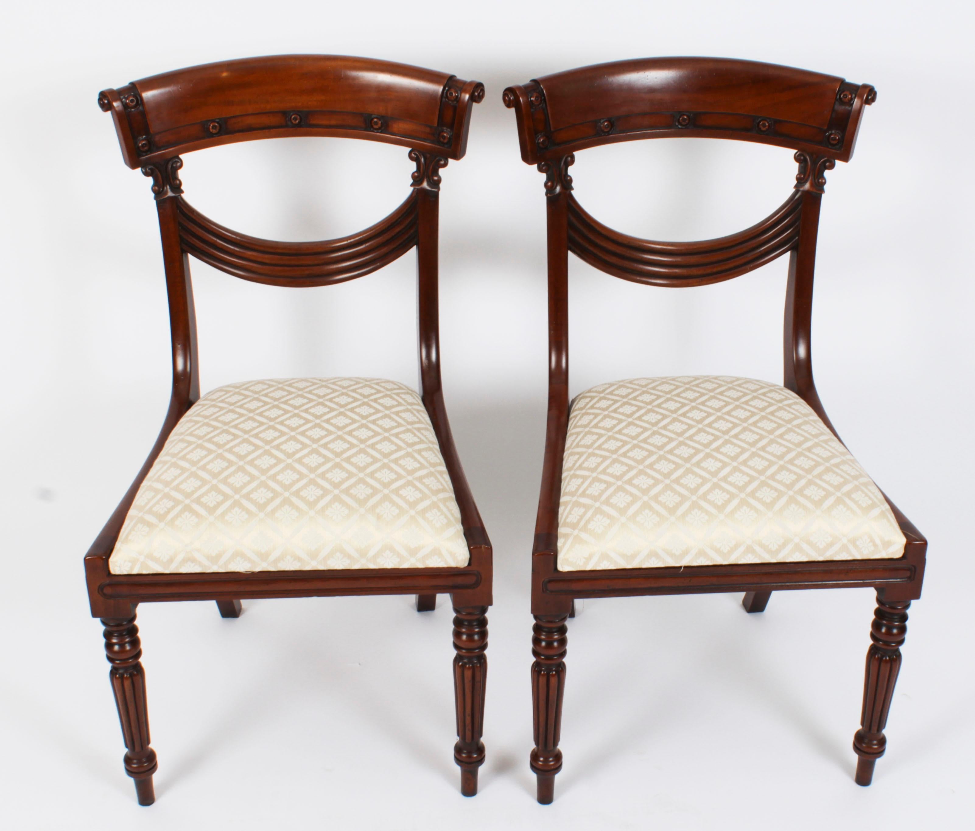 Vintage Pair Regency Revival Swag Back Chairs Desk Chairs 20th Century 9