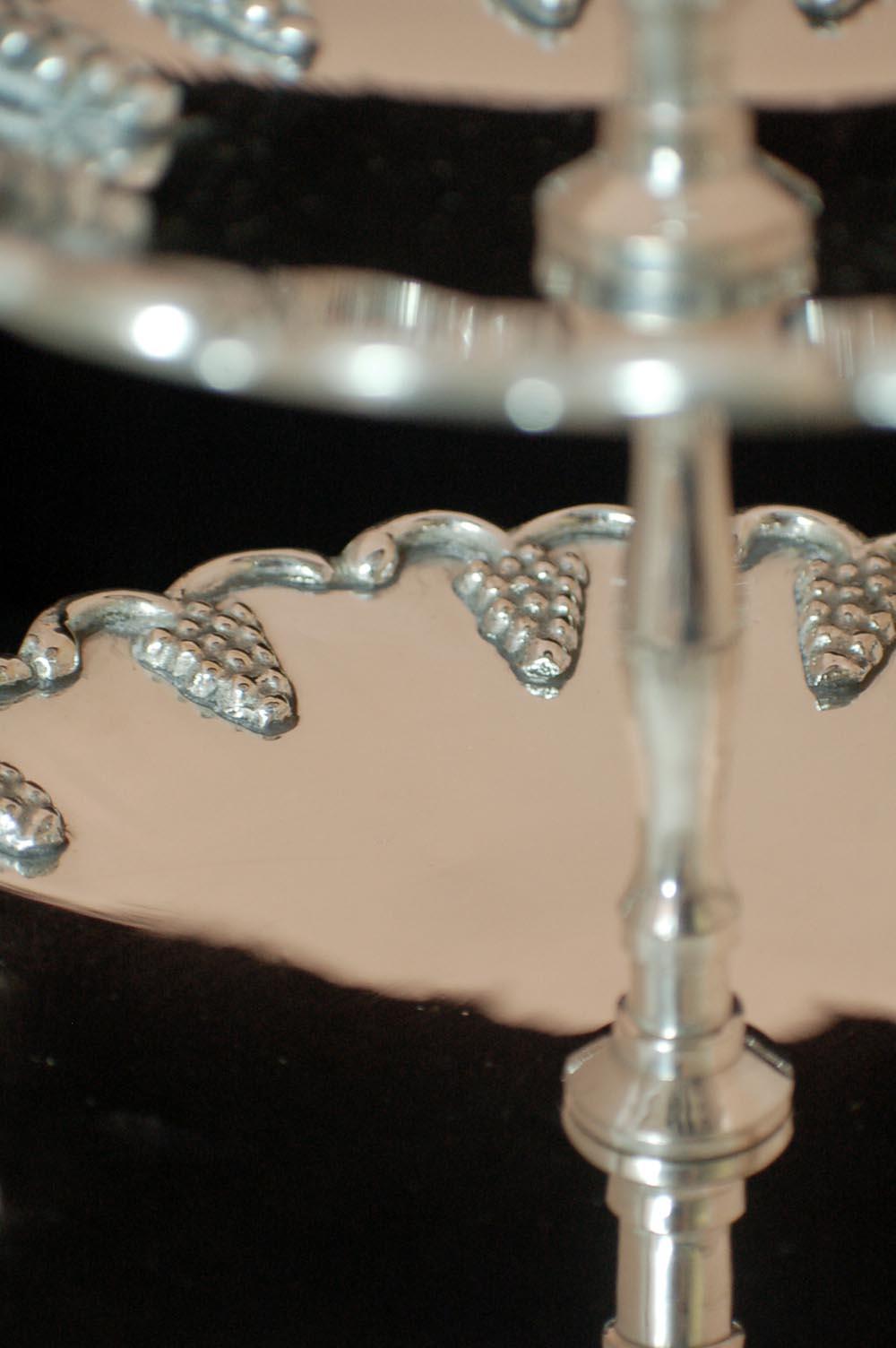 Vintage Pair of Silver Plated Tiered Cake / Biscuit Stands, 20th Century 1