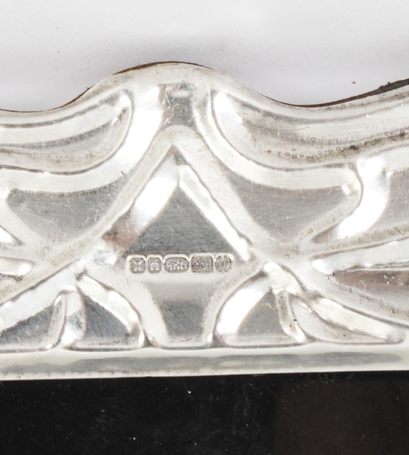 Vintage Pair Sterling Silver Art Nouveau Style Photo Frames For Sale 1
