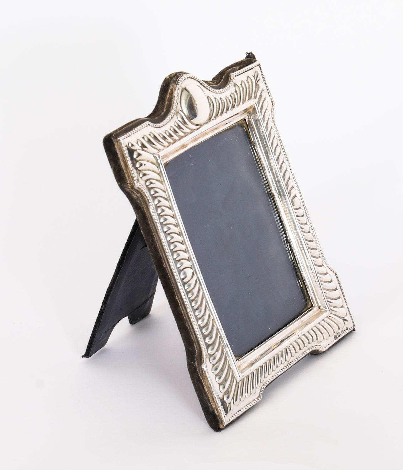Vintage Pair Sterling Silver Photo Frame RBB Sheffield 20th