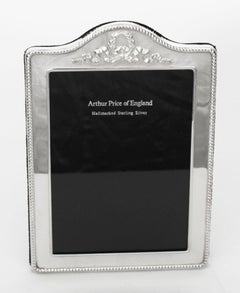 Vintage Pair Sterling Silver Photo Frames by Arthur Price & Co 1994 19x13cm