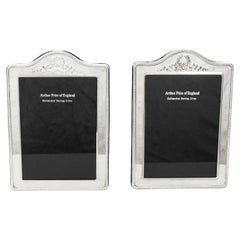 Vintage Pair Sterling Silver Photo Frames by Arthur Price & Co 1994 19x13cm