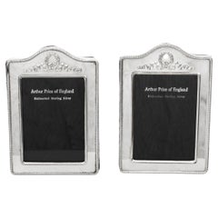 Vintage Pair Sterling Silver Photo Frames by Arthur Price & Co 1996 13x9cm