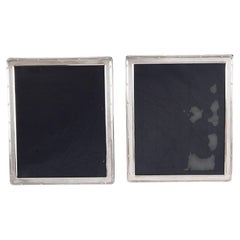 Vintage Pair Sterling Silver Photo Frames by Arthur Price & Co Late 20th Century