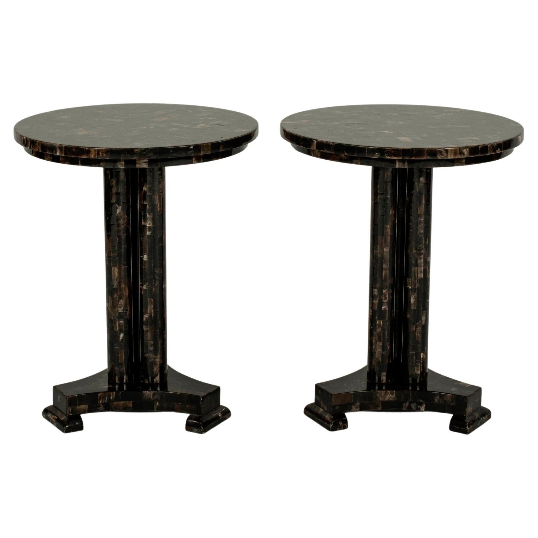 Vintage Contemporary Girder Side Tables a Pair For Sale at 1stDibs