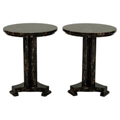 Vintage Pair Tessellated Horn Side Tables