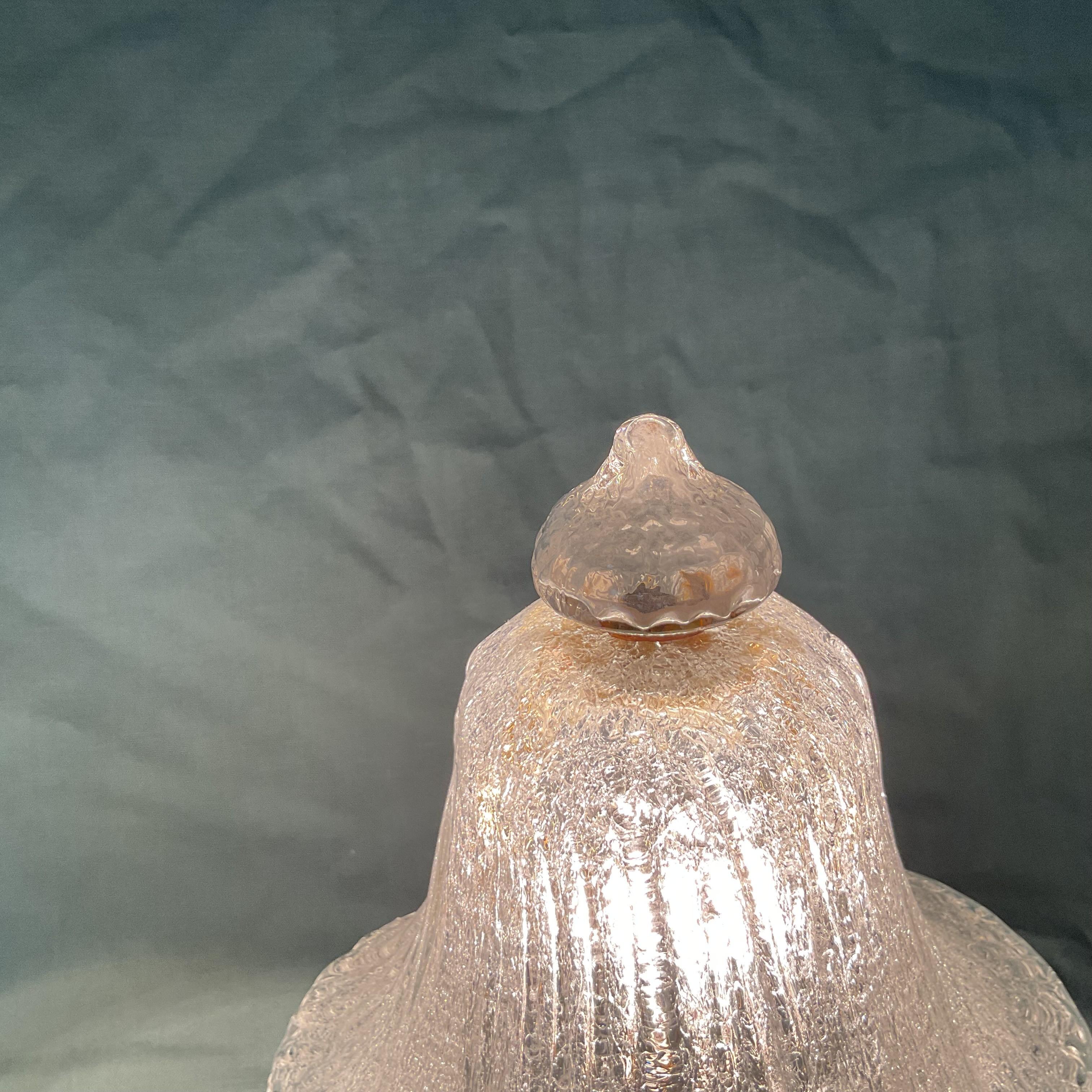 Italian Vintage Pair Venetian Glass Vanity Table Lamps For Sale