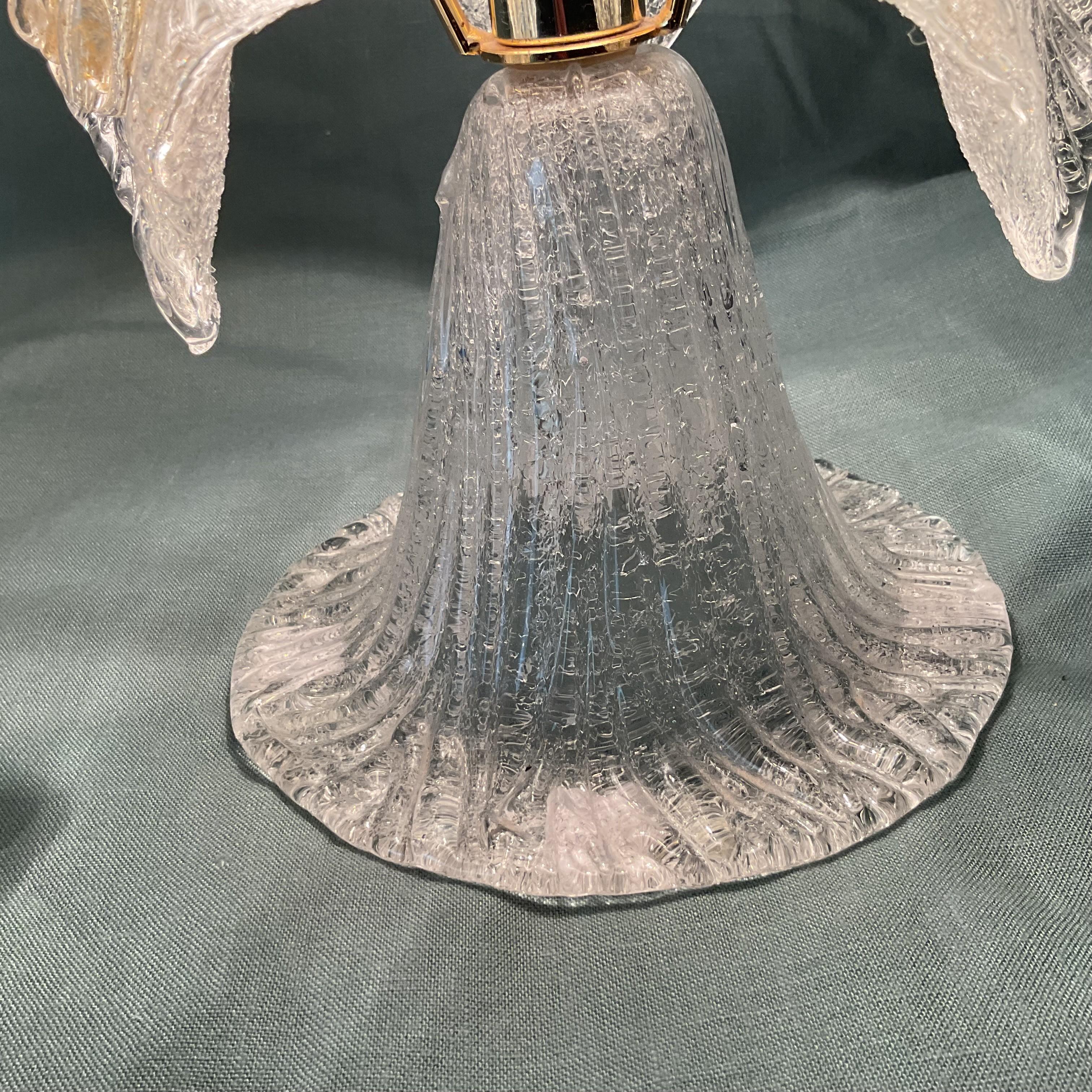 Vintage Pair Venetian Glass Vanity Table Lamps For Sale 1