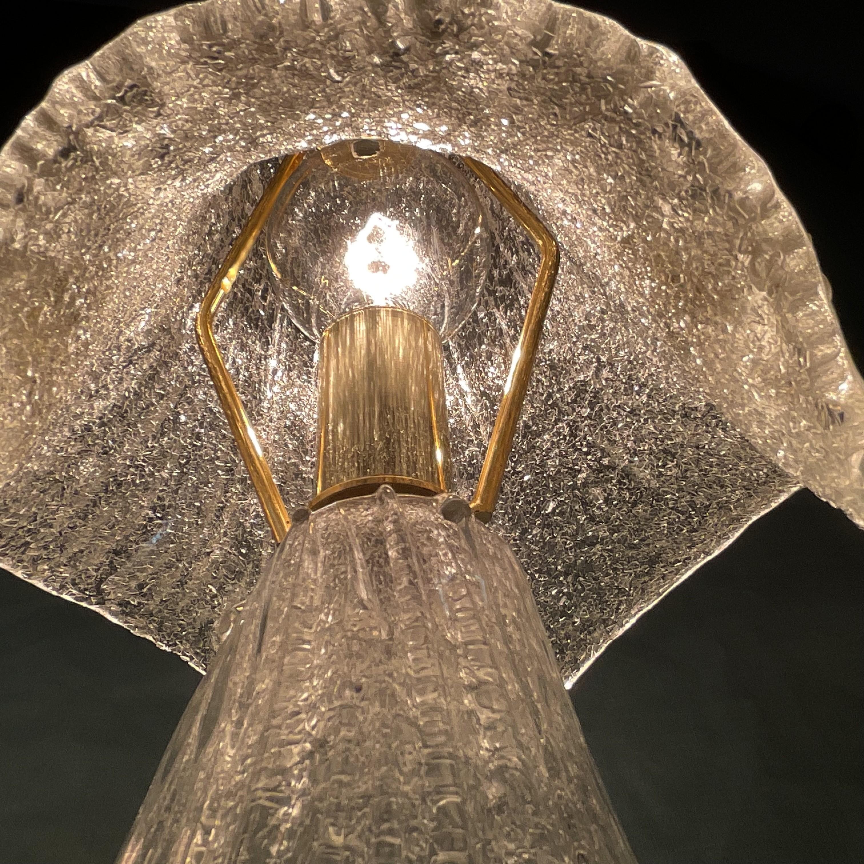 Vintage Pair Venetian Glass Vanity Table Lamps For Sale 2