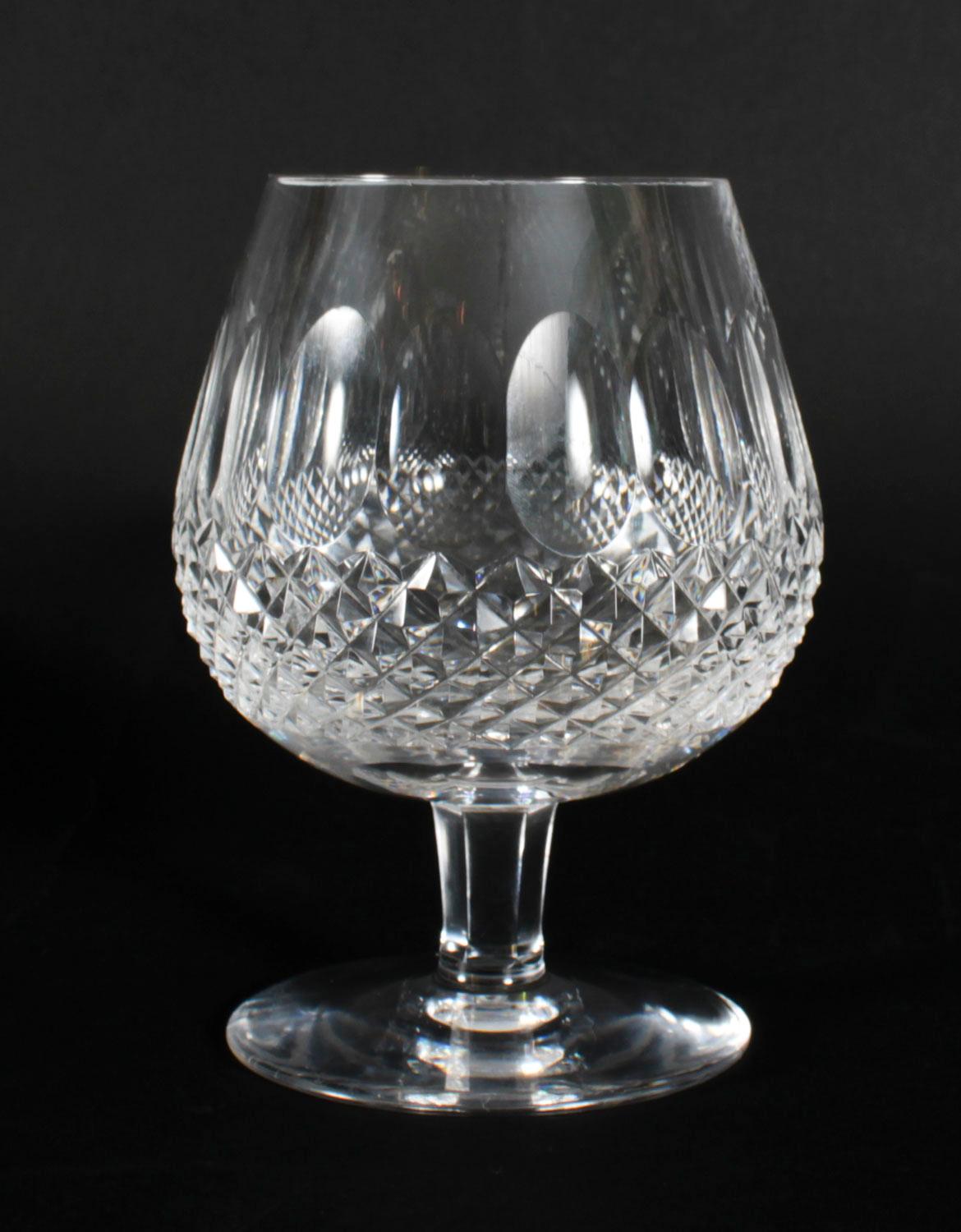 Vintage Pair Waterford Cut Crystal Brandy Glasses 20th Century For Sale 3
