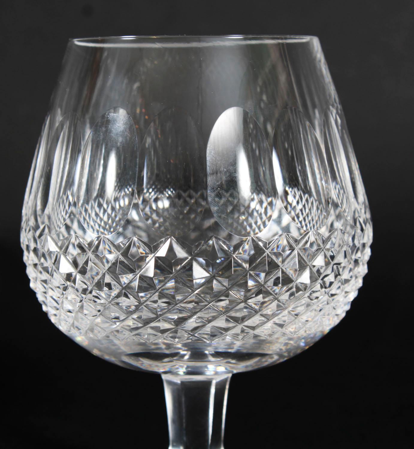Vintage Pair Waterford Cut Crystal Brandy Glasses 20th Century For Sale 4