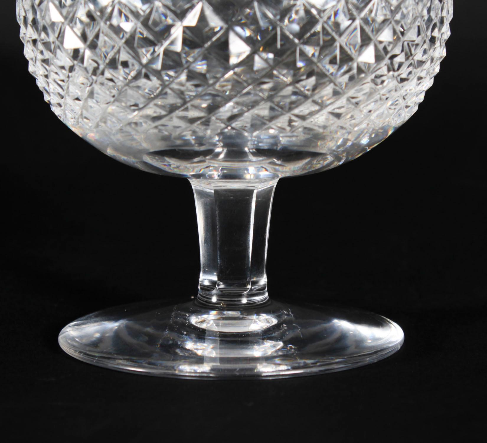 Vintage Pair Waterford Cut Crystal Brandy Glasses 20th Century For Sale 5