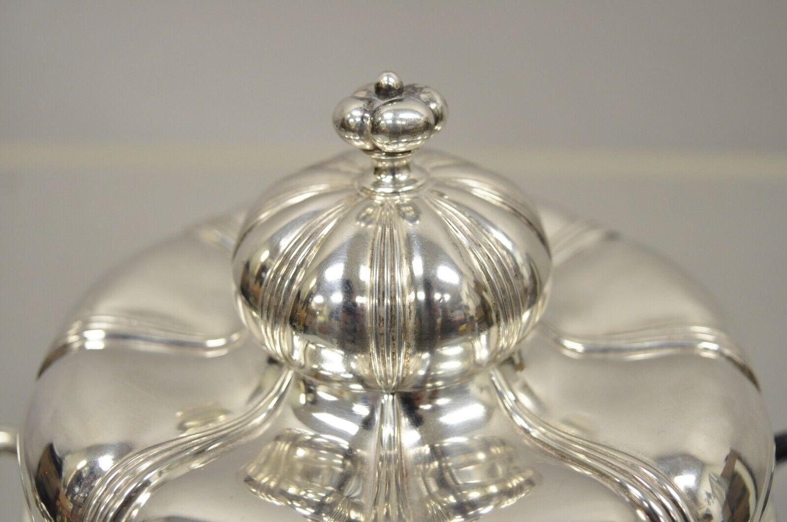 Regency Vintage Pairpoint Silver Plated Covered Butter Bowl Covered Dish with Glass