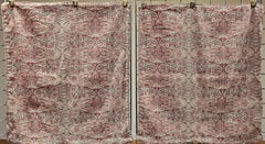 Vintage Paisley Shawl Pillow Cases in Red, Gold, Ivory (A Pair)