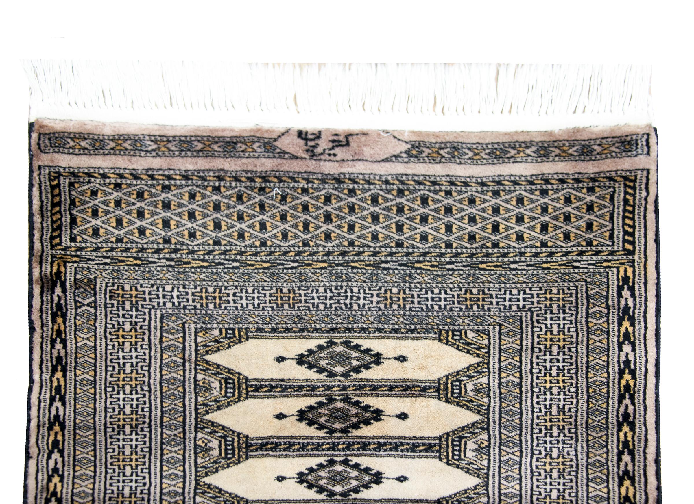 Vintage Pakistani Bokhara Rug For Sale 4