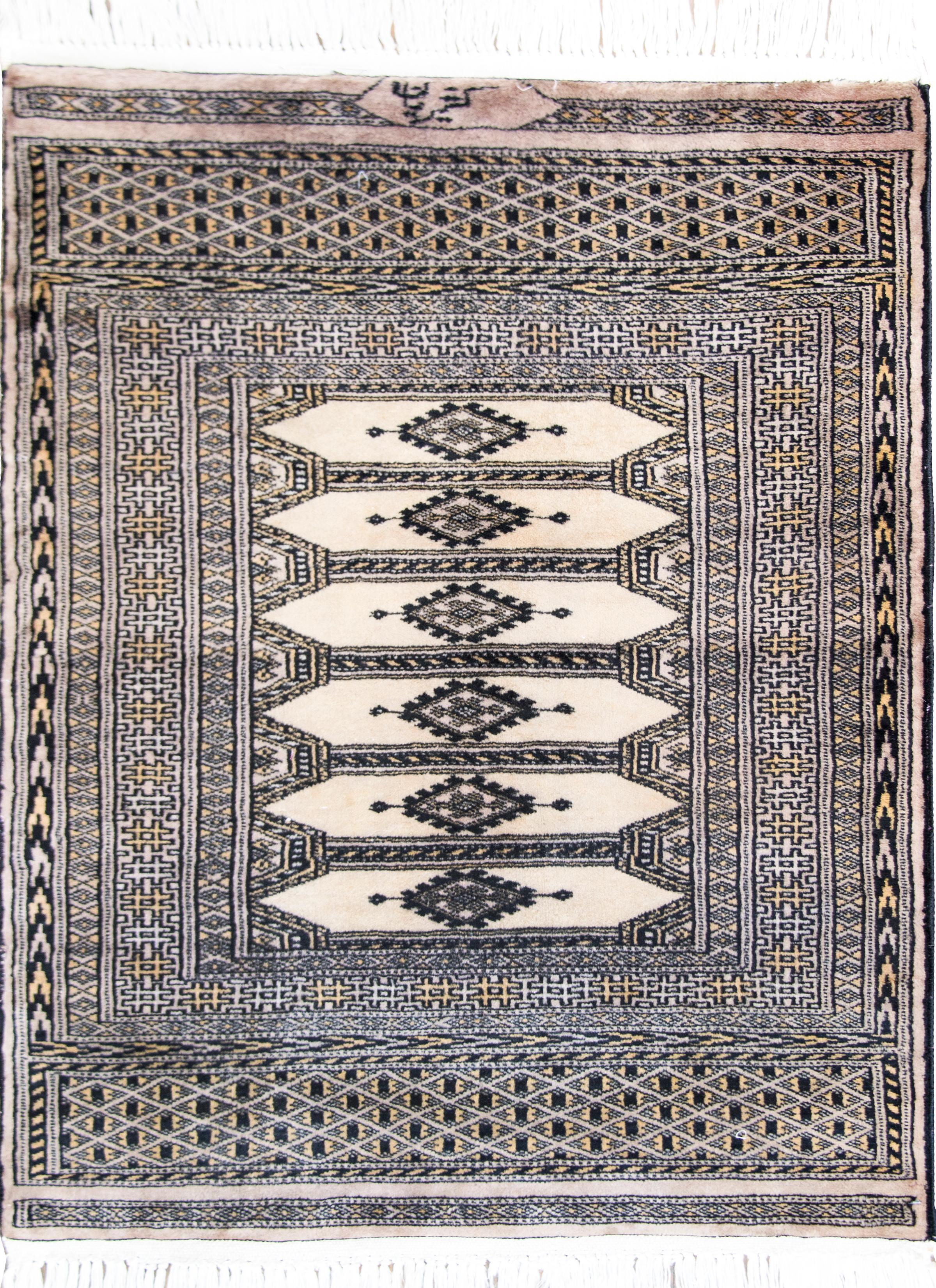 Tribal Vintage Pakistani Bokhara Rug For Sale