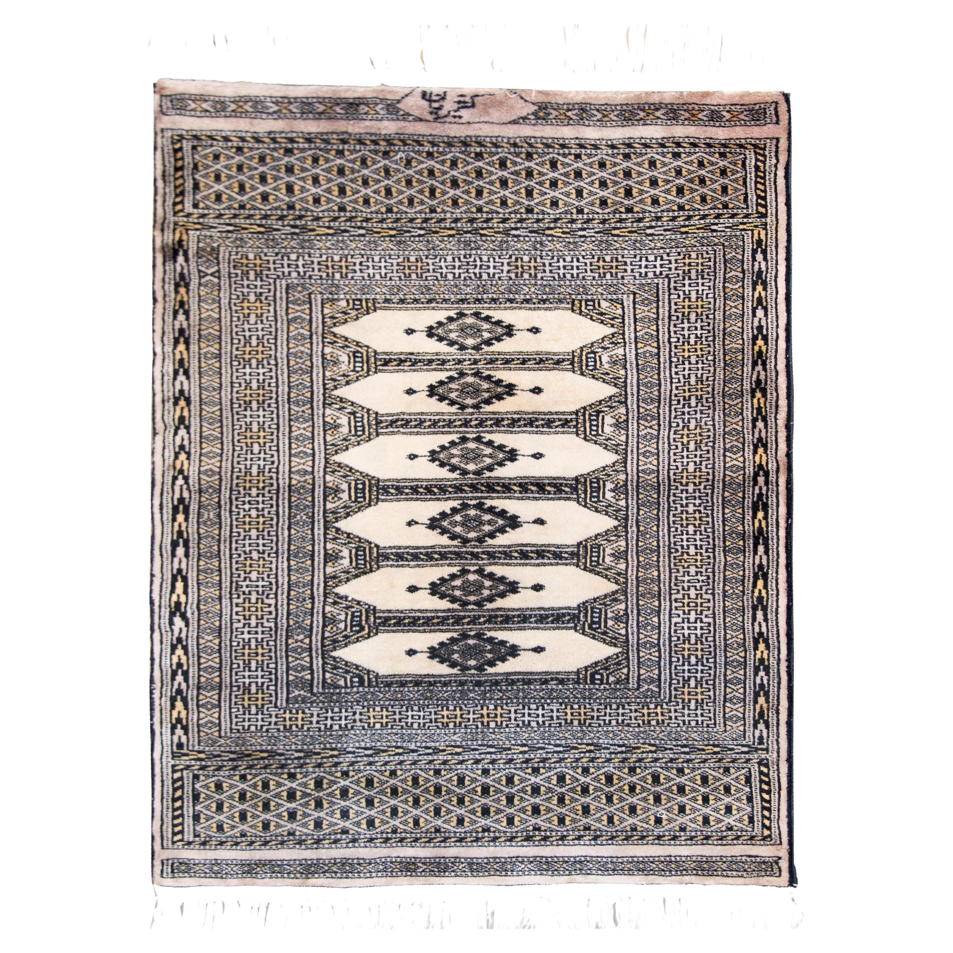 Vintage Pakistani Bokhara Rug