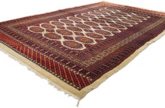 Vintage Pakistani Bokhara Rug Southwest Tribal Style Nomadic Carpet