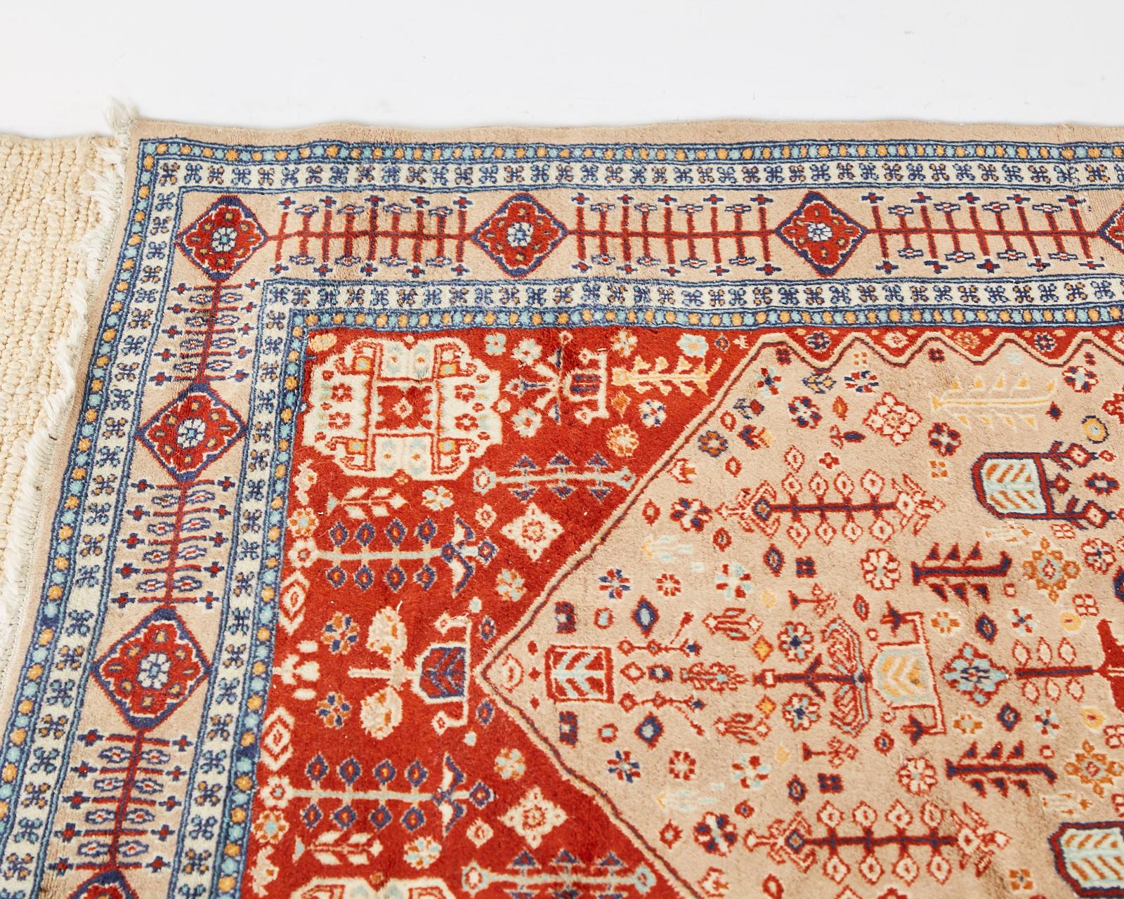 Hand-Knotted Vintage Pakistani Hand Knotted Rug Carpet