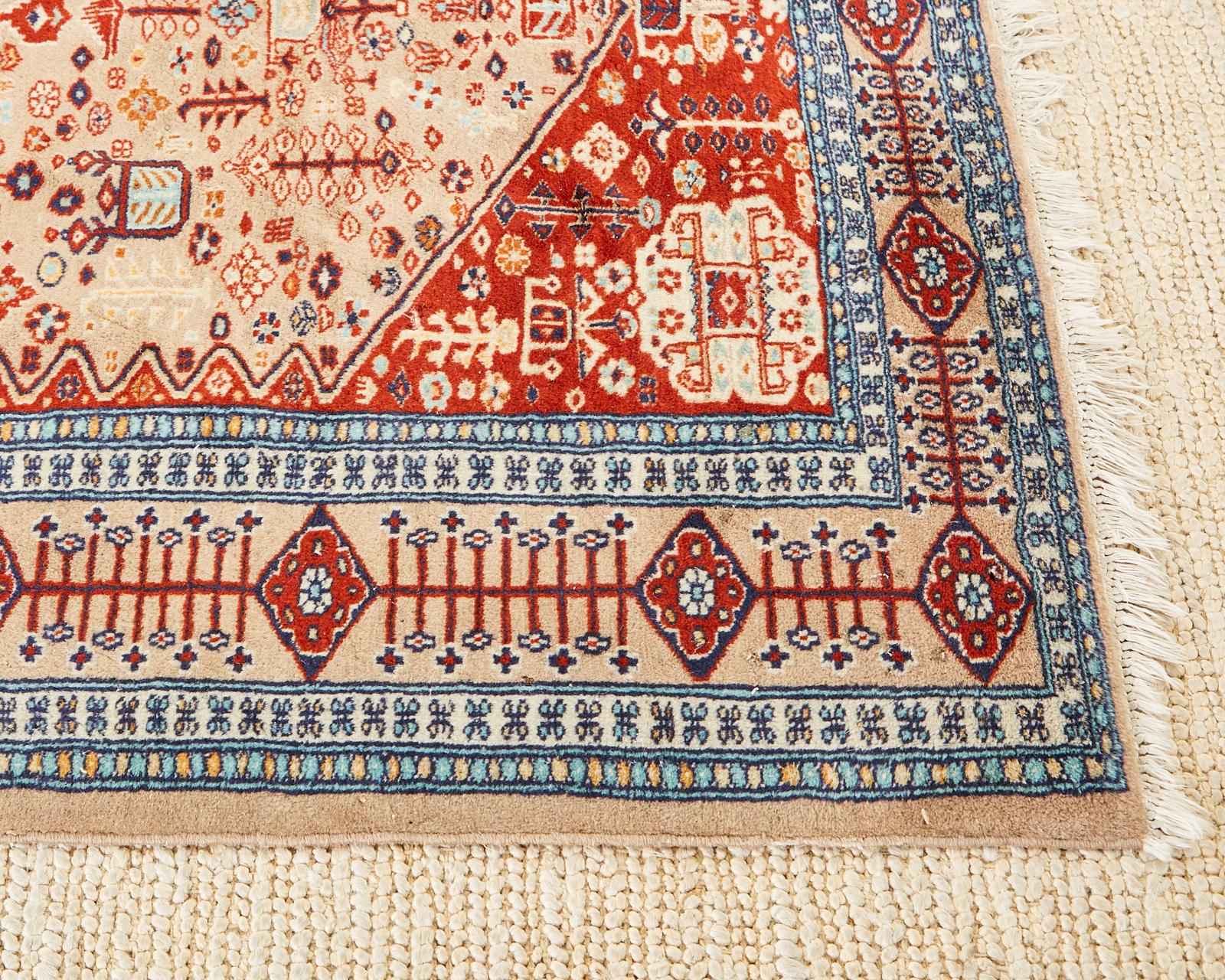 Vintage Pakistani Hand Knotted Rug Carpet 1