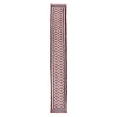 Vintage Pakistani Jaldar Bokhara Runner with Southwest Boho Chic Style