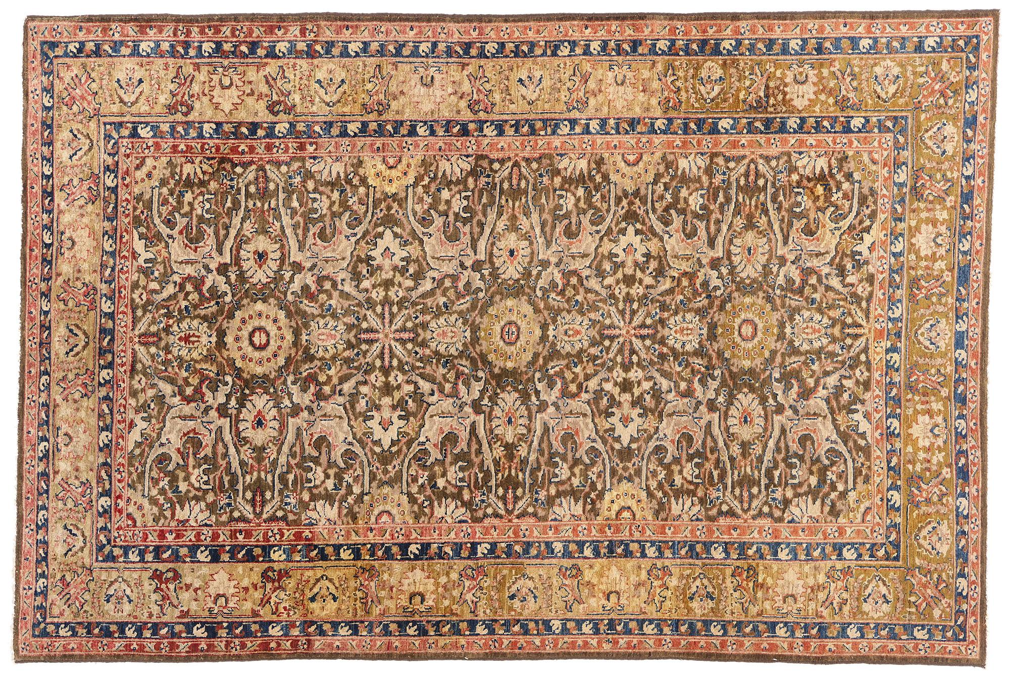 Vintage Pakistani Malayer Carpet with Traditional Style For Sale 5