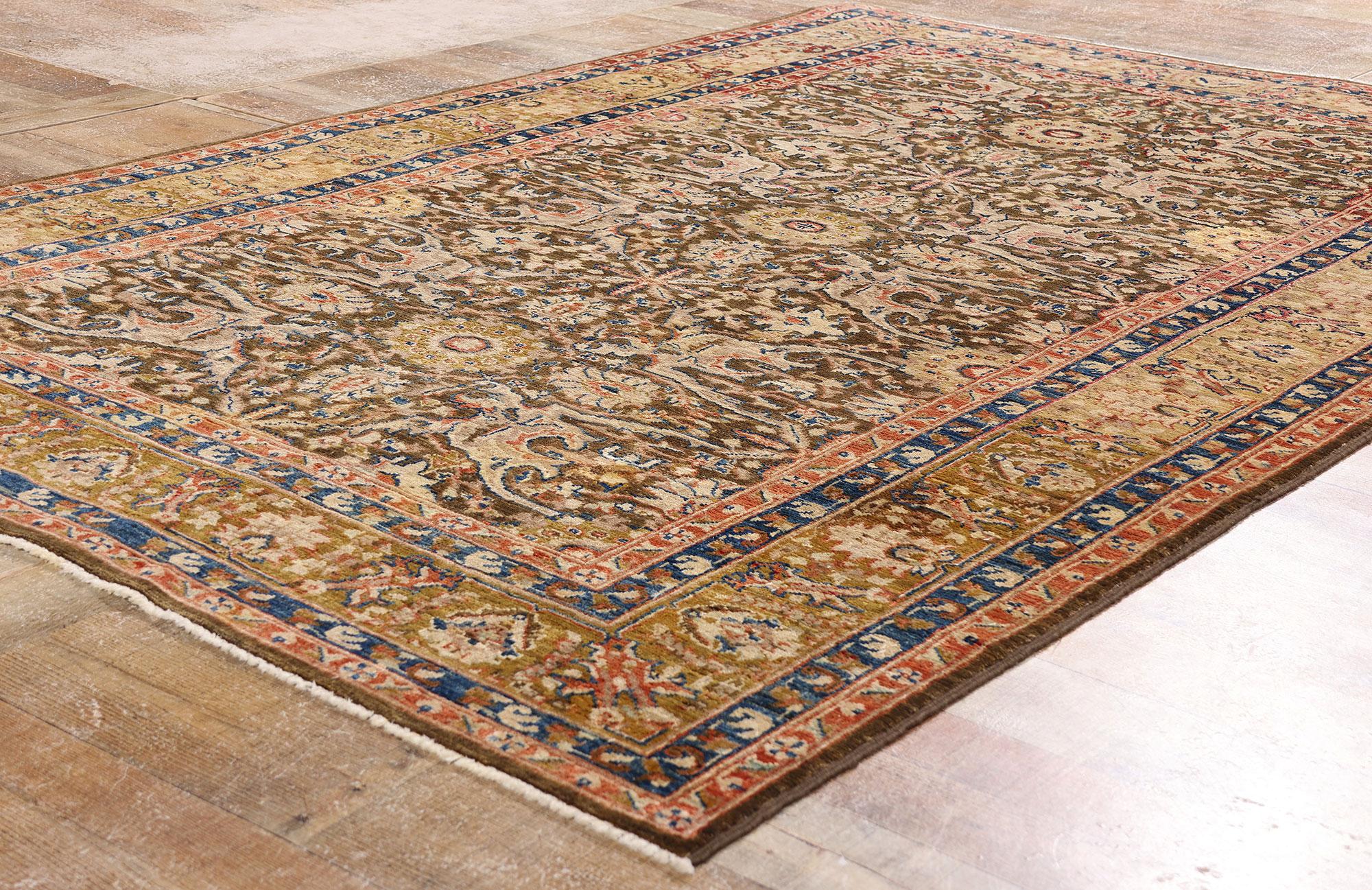 Vintage Pakistani Malayer Carpet with Traditional Style For Sale 2