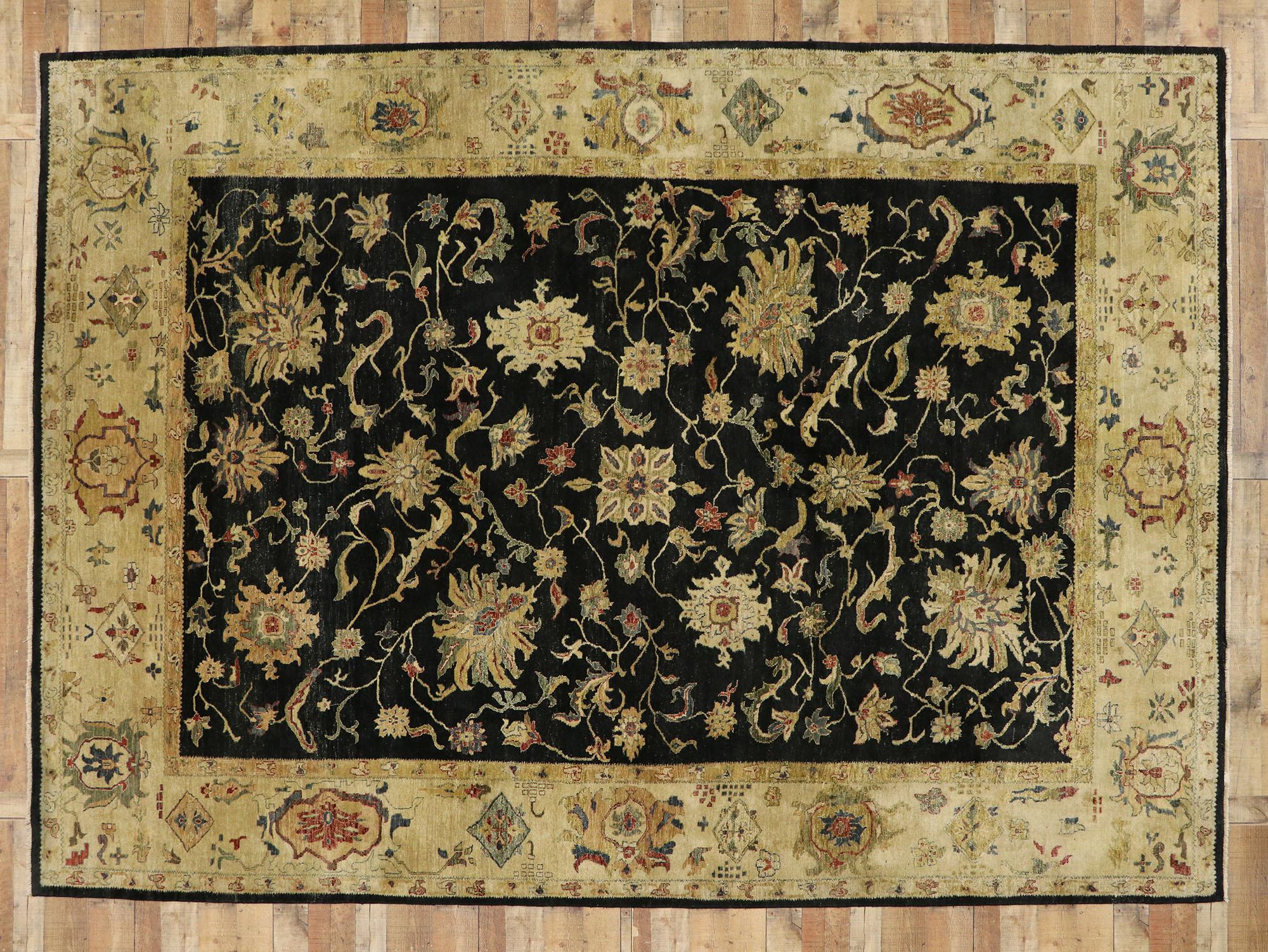 Hand-Knotted Vintage Pakistani Persian Design Rug with Modern Amish Style For Sale