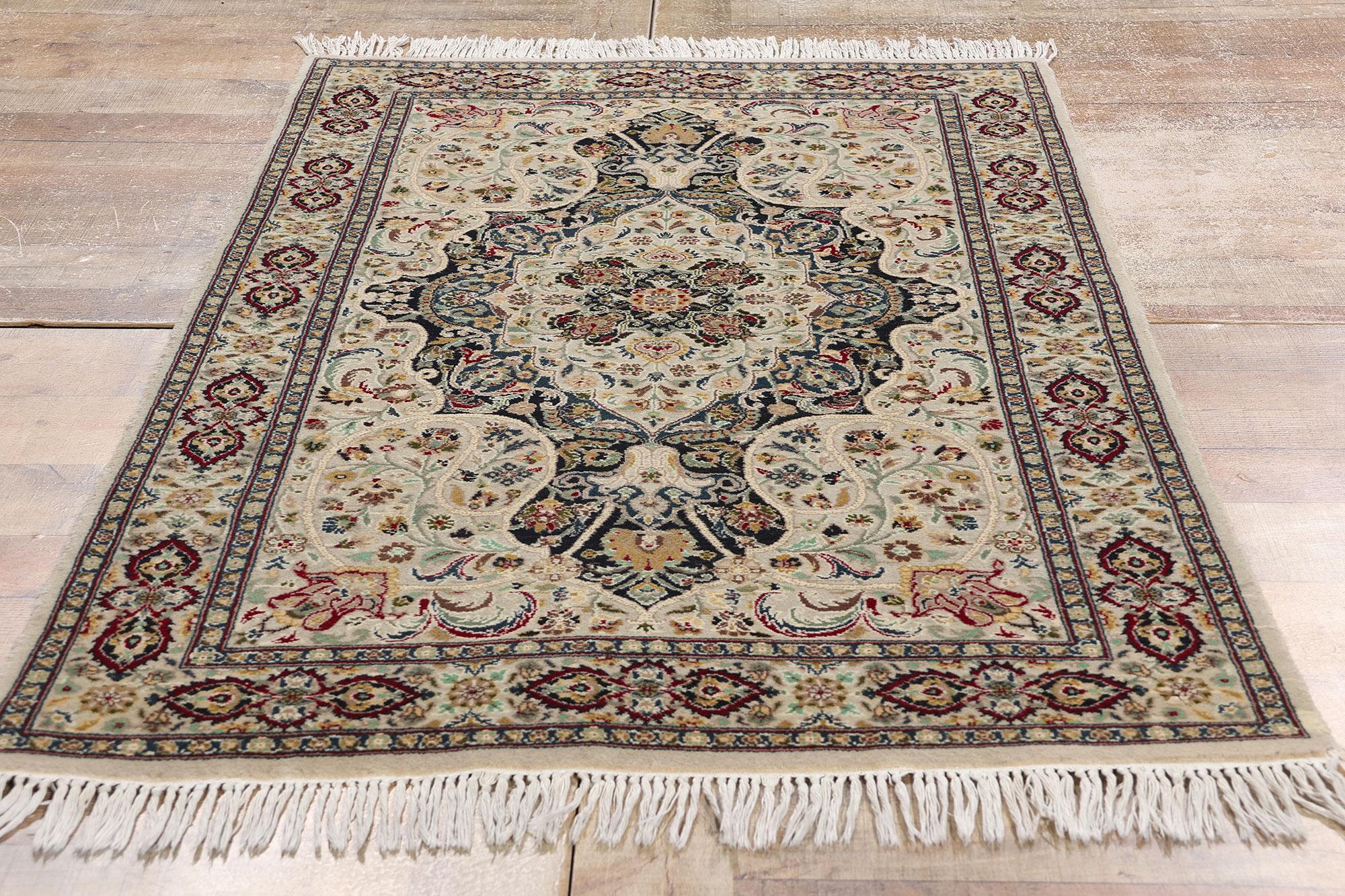 Vintage Pakistani Persian Nain Rug, 03'01 x 05'04 For Sale 1