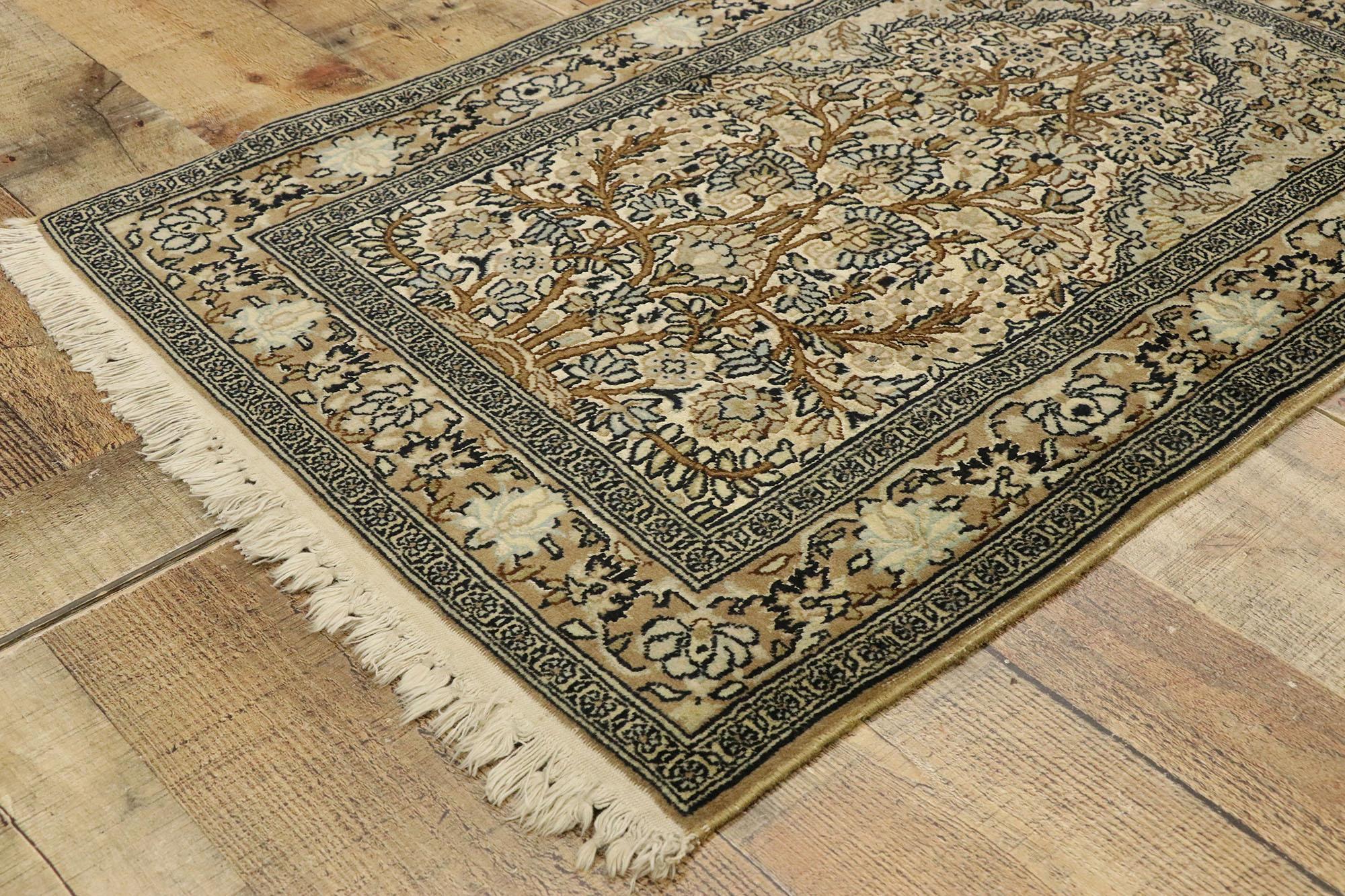 20th Century Vintage Pakistani Persian Style Prayer Rug with Directional Layout Design