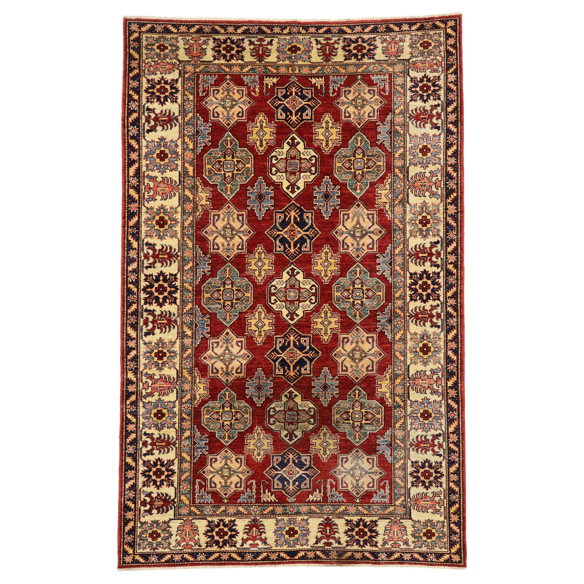 Vintage Pakistani Rug with Modern American Colonial Style For Sale