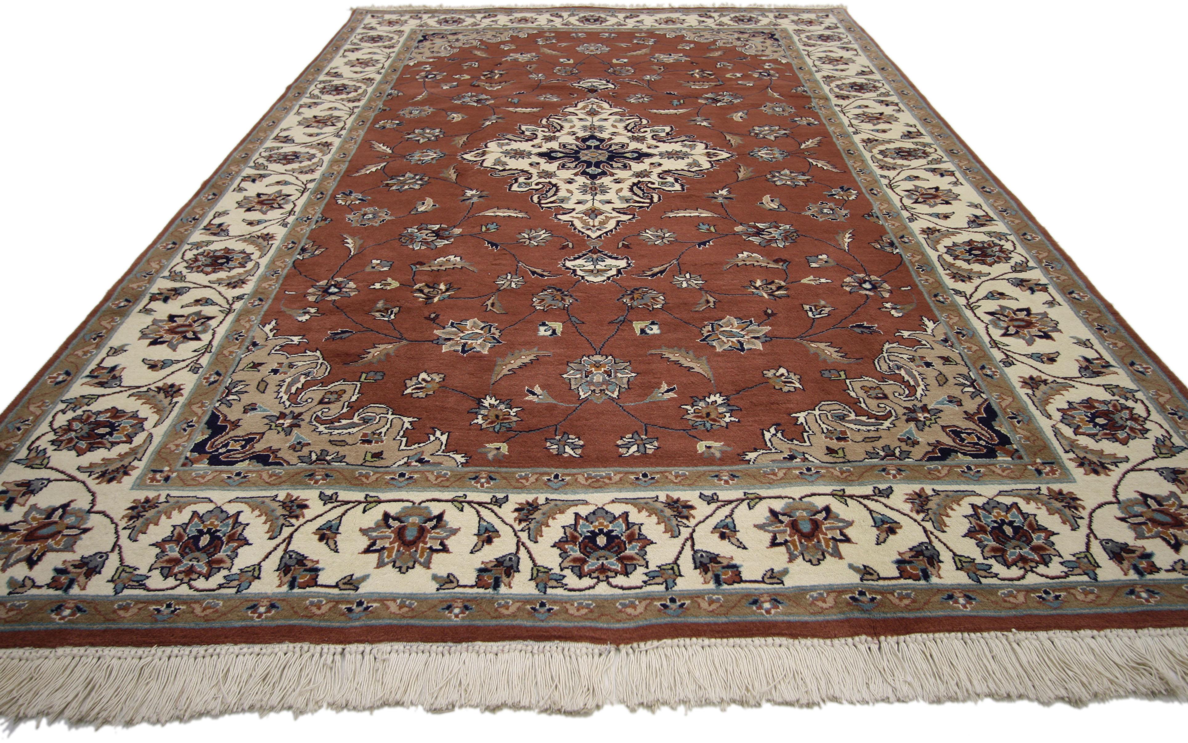 Pakistanischer Teppich mit persischem Design und arabischem Arts & Crafts-Stil (Art nouveau) im Angebot