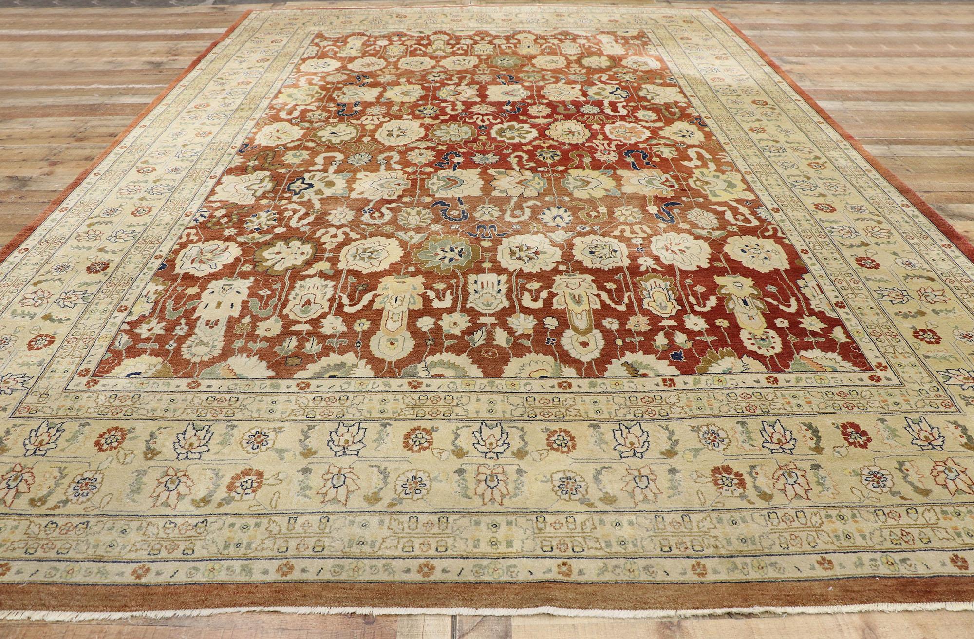 Wool Vintage Pakistani Rug with Rustic Arts and Crafts Style For Sale
