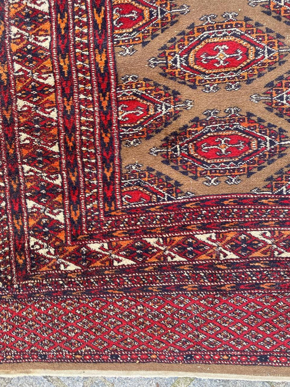 Bobyrug’s Vintage Pakistani Turkmen Design Rug For Sale 3