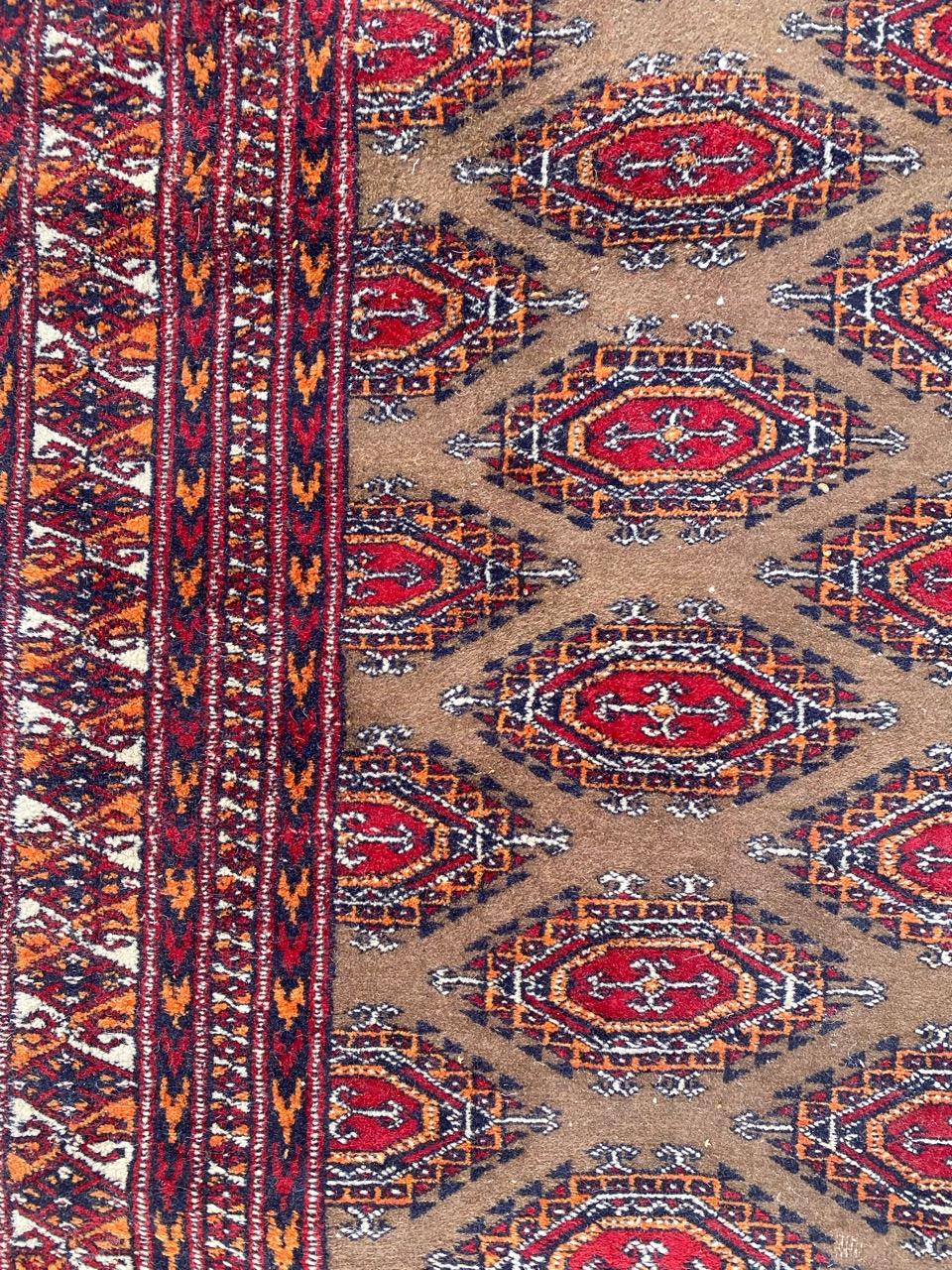 Bobyrug’s Vintage Pakistani Turkmen Design Rug For Sale 4