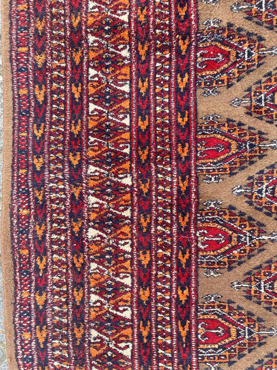 Bobyrug’s Vintage Pakistani Turkmen Design Rug For Sale 5