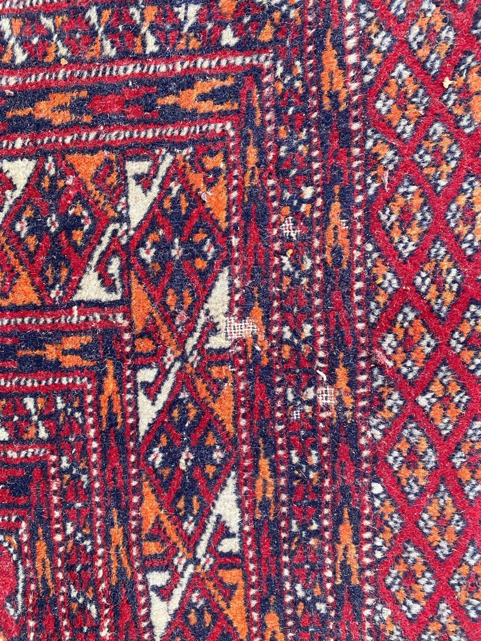 Bobyrug’s Vintage Pakistani Turkmen Design Rug For Sale 6