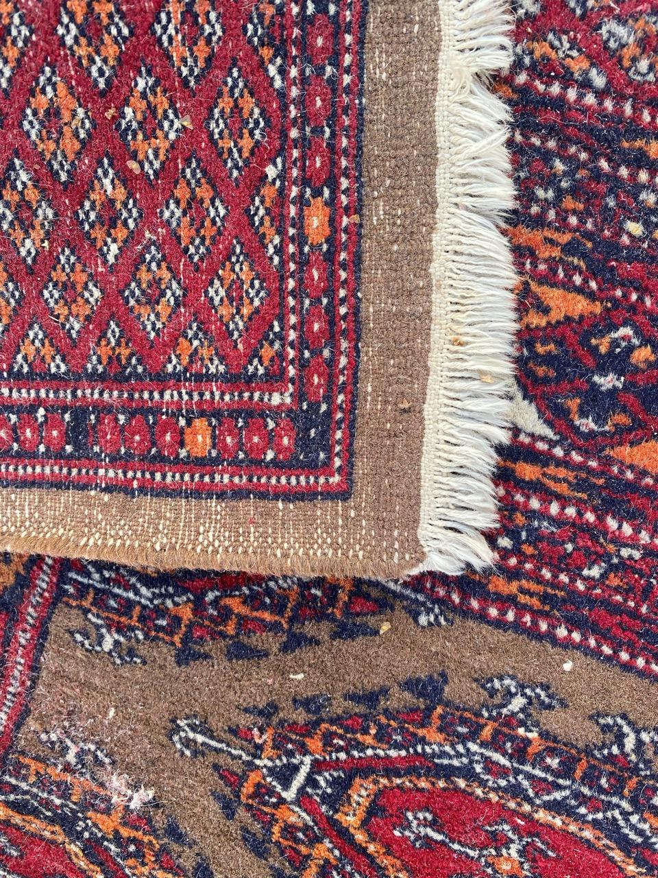Bobyrug’s Vintage Pakistani Turkmen Design Rug For Sale 9