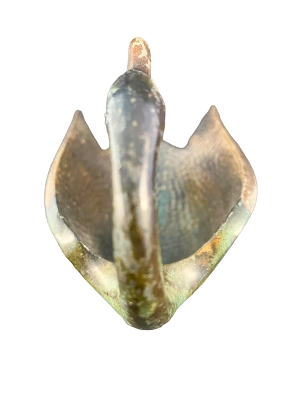 Mid-Century Modern Vintage Pal-Bell Patinated, Cast Bronze Ashtray in the Form of a Swan