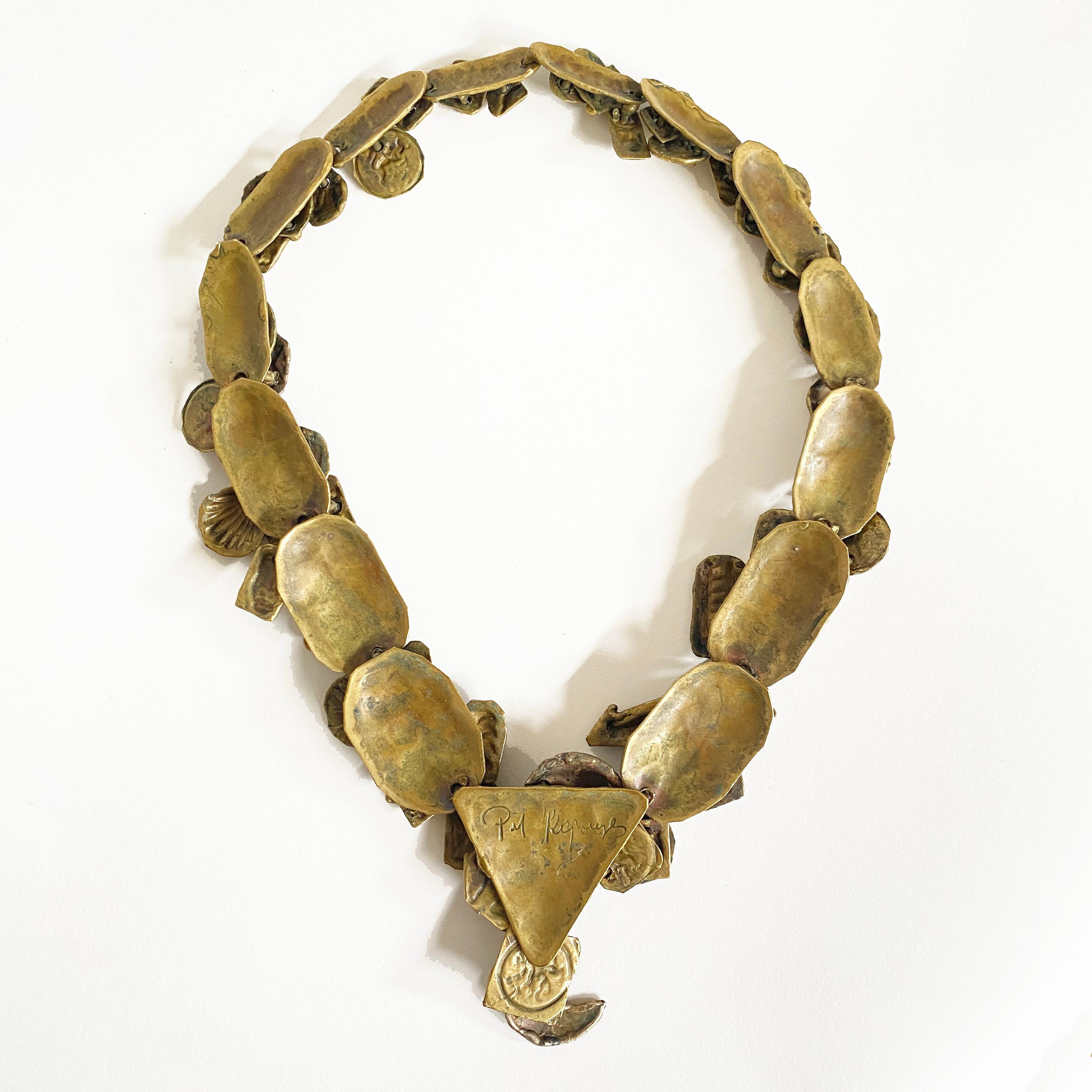 Vintage Pal Kepenyes Bronze/Messing Halskette, 20. Jahrhundert im Angebot 2
