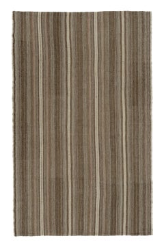 Vintage Palas Bidjar Persische Kilim in reichen Beige-Braun Streifen - Rug 
Kilim